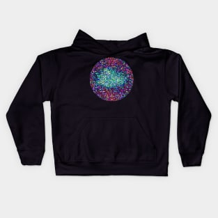 Abstract Fractal Red Blue marbled Pattern Kids Hoodie